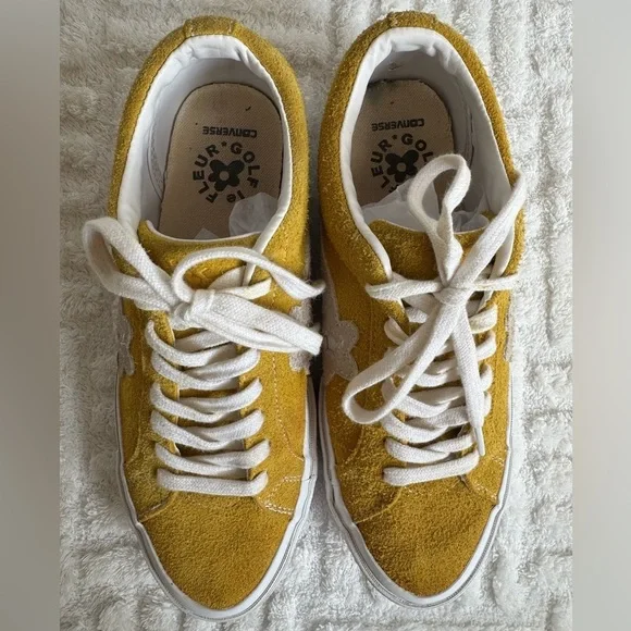 Converse x Golf Le Fleur x Tyler The Creator Suede Sneakers in “ Solar Power “ - Picture 6 of 12